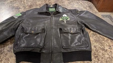 Vintage Leather Arctic Cat King Cat Snowmobile  Bomber Jacket Men’s Size XL