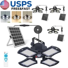 168LED Solar Pendant Light Outdoor Indoor Solar Powered Motion Sensor Shed Light