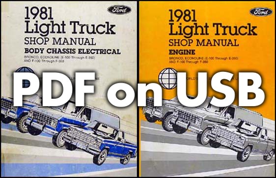 1981 Ford Truck Werkstatthandbuch Service Reparatur Manual Auf USB-image