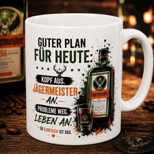Tasse Keramik J&auml;germeister mit Spruch