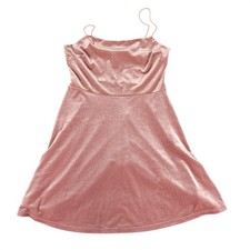 Urban Outfitters Pink Velvet Cowl Neck Mini Dress Spaghetti Strap Small OB759091