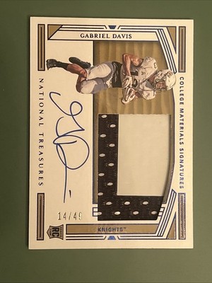 Gabriel Davis 2020 National Treasures College Materials Rookie Patch Auto #14/49