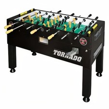 Tornado Tour Edition T-3000 Foosball Table Soccer Game - 3 Goalie - Black - Coin