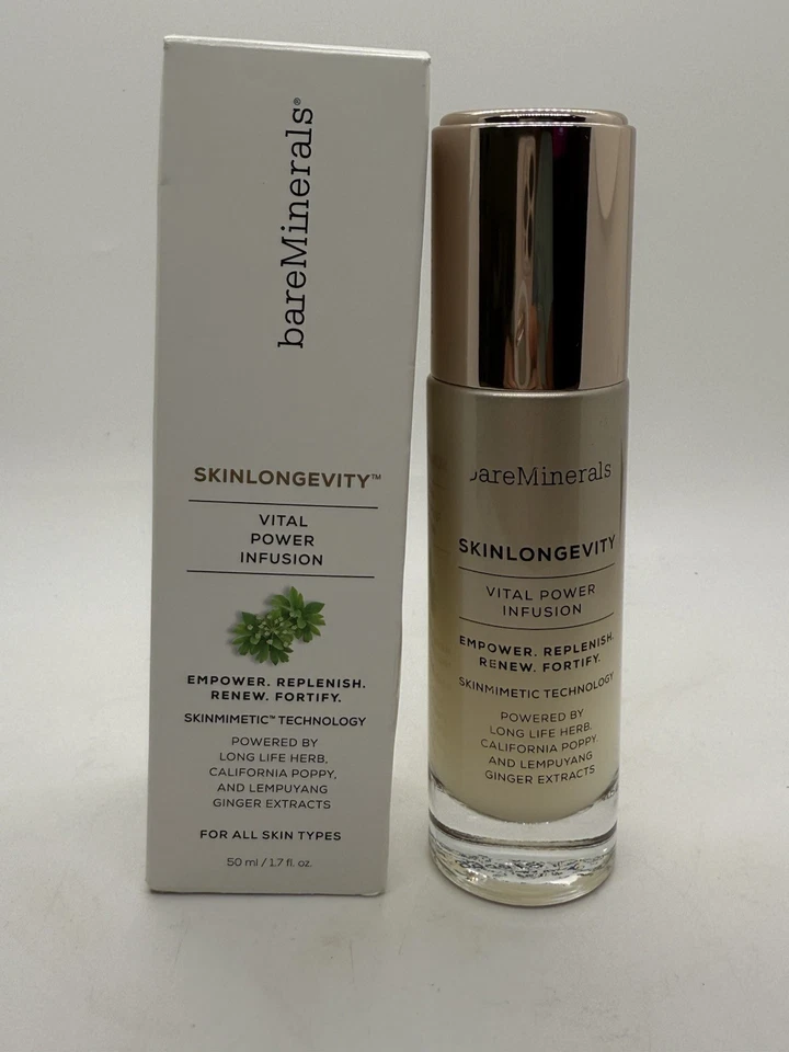 bareMinerals SkinLongevity Vital Power Infusion Serum 1.7 FlOz/50mL New In Box - Image 2 of 4