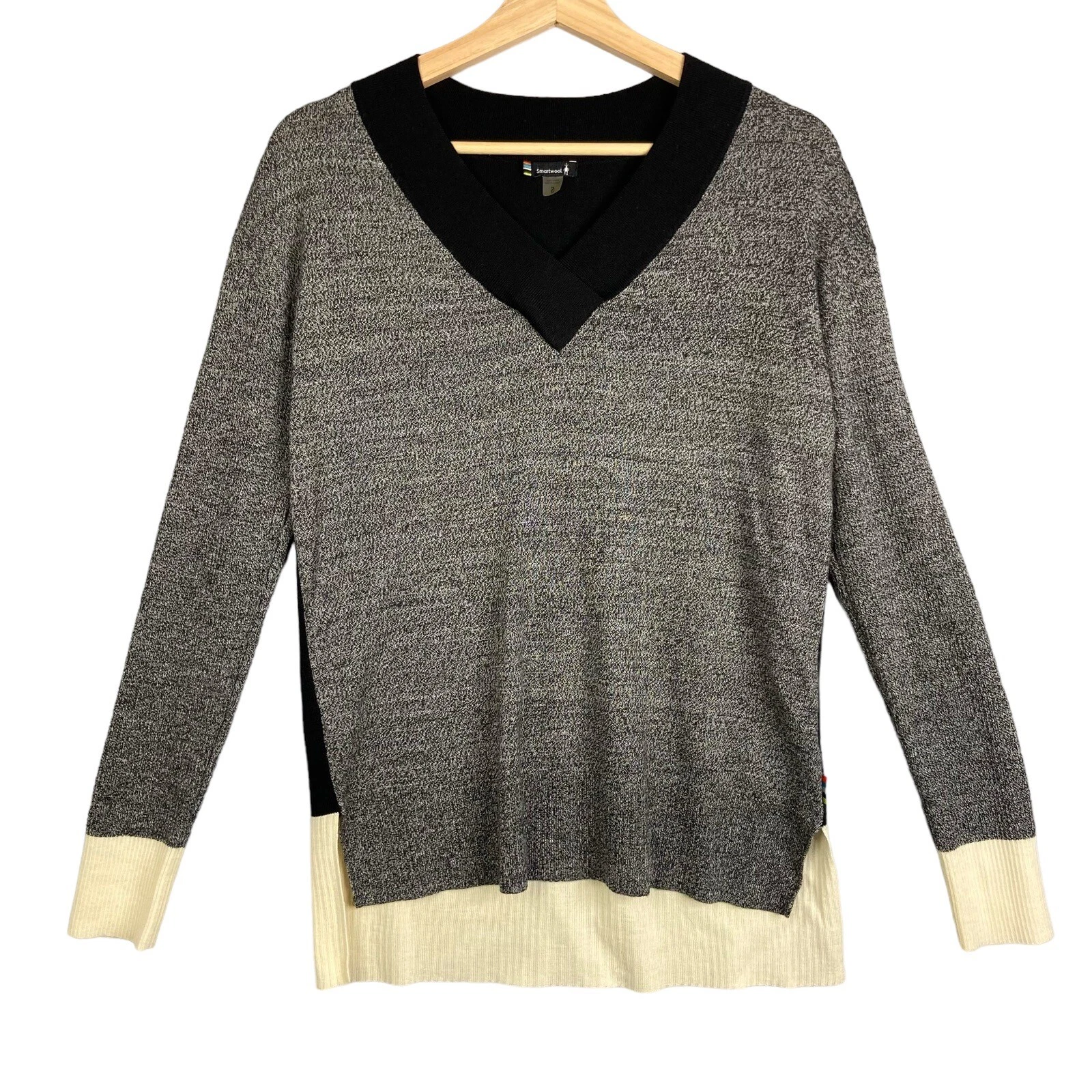 smartwool akamina colorblock lightweight merino wool sweater
