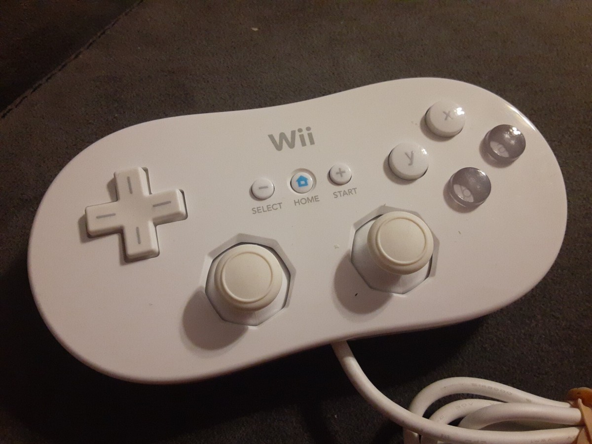 Authentic Nintendo Wii Classic Controller Gamepad White