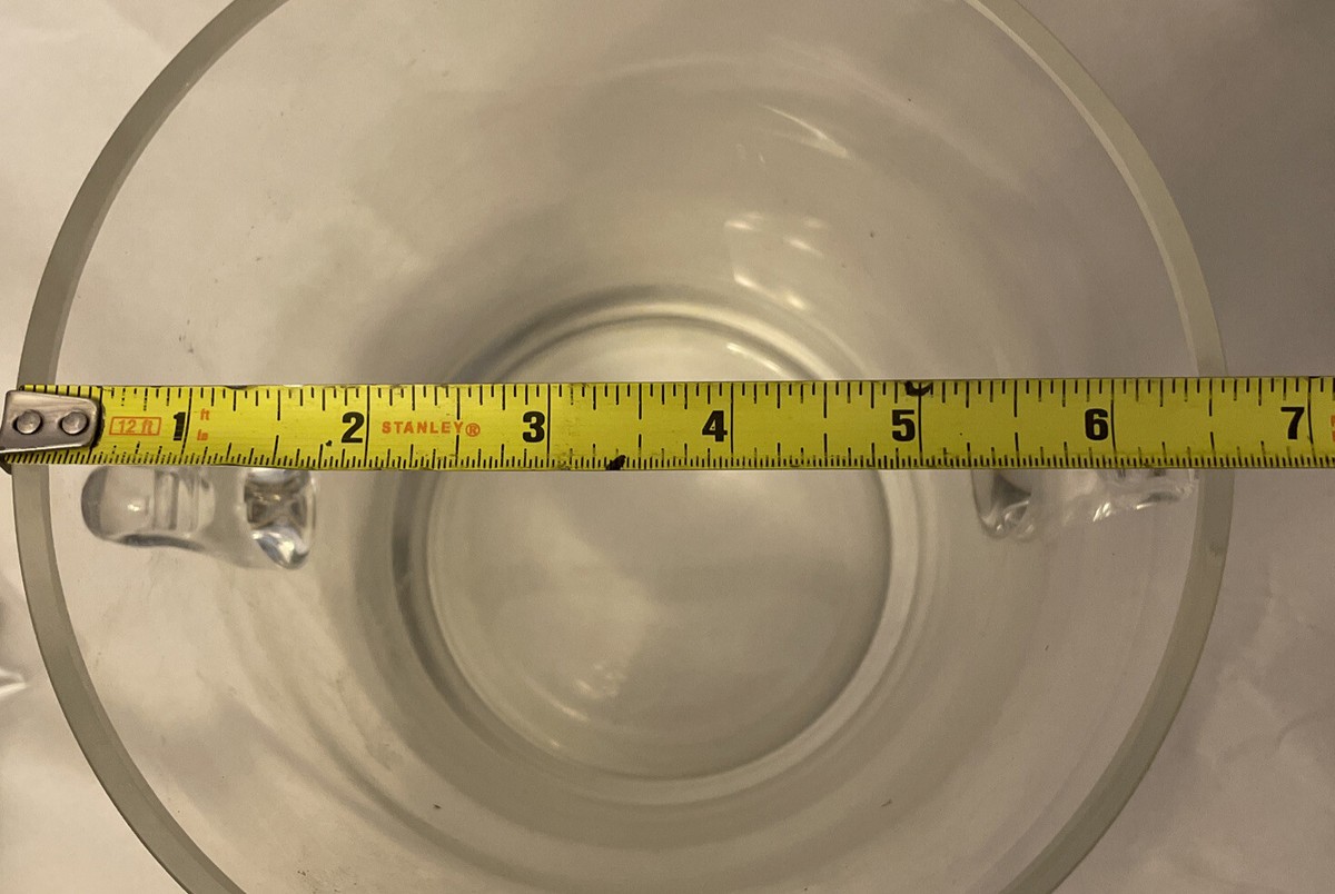 Tiffany Co Crystal Glass Champagne Ice Bucket Scroll Handles