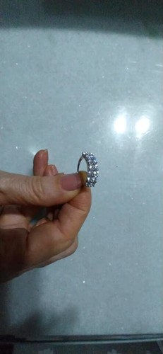 Anello ORIGINALE 1,4 ct moissanite argento sterling mezza eternità fidanzamento scintillante - Foto 15 di 16