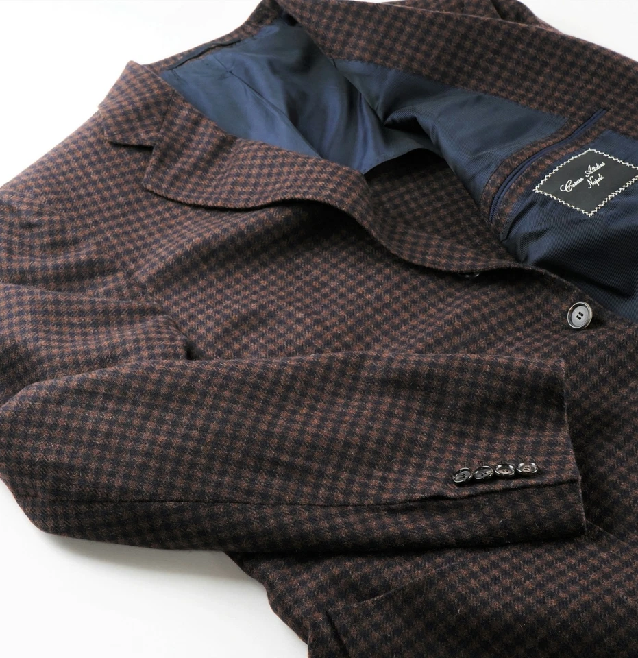 NEW $7,000 Cesare Attolini Blue/Bronze Cashmere Half-Lined Men's Jacket US 42R - Image 2 of 4