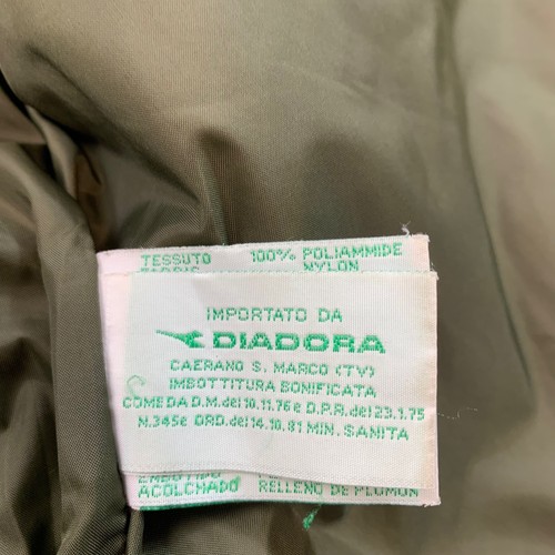 Mens Diadora Down Puffer Coat / Jacket, Black, Small - Picture 4 of 5