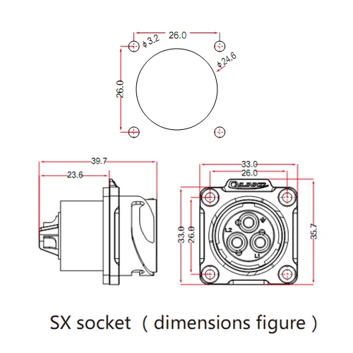 24 Pin Power Circular Connector Female Socket Outdoor Waterproof IP67 Heavy Duty - Image 2 of 4