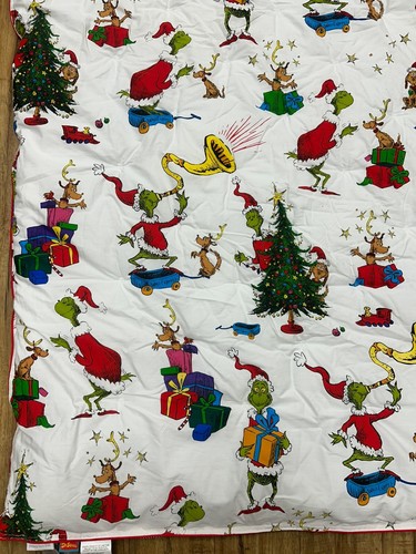 NWOT Pottery Barn Dr. Seuss's The Grinch & Маx Comforter FULL/QUEEN 86x86 Chrty - Picture 6 of 13