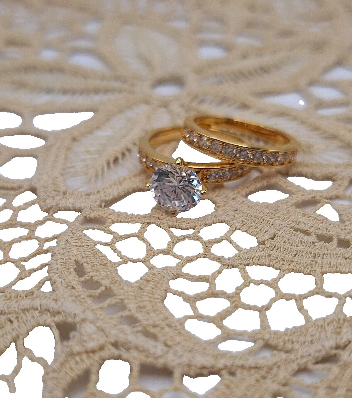 Anillos de Moda chapado en oro Amarillo Italina