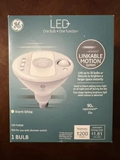 GE LED+ Linkable Flood Bulb, Warm White, 1200 Lumens, 15 Watt PAR38