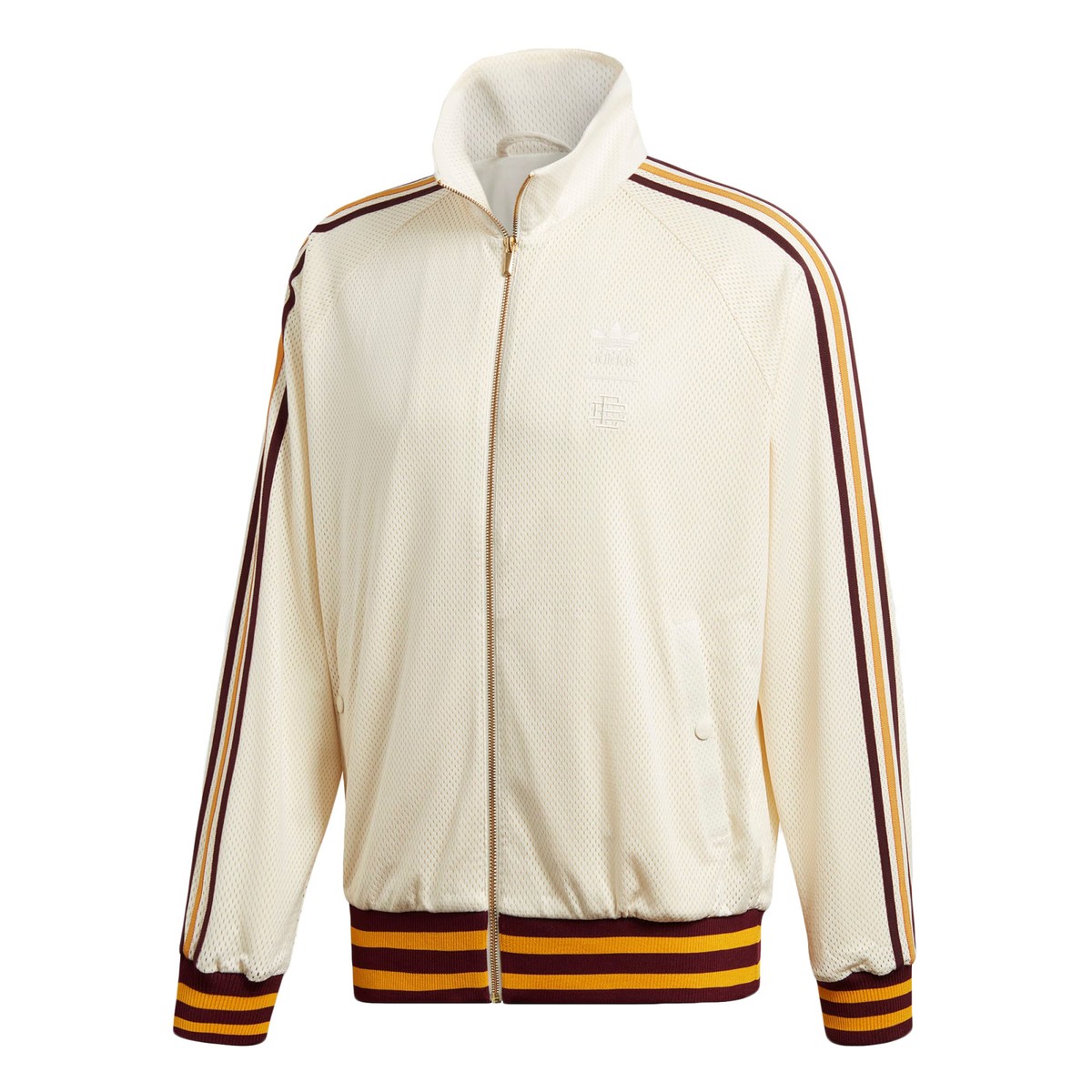 ADIDAS X ERIC EMANUEL Men's Core White Warm Up Track Jacket ADIDAS X ERIC EMANUEL Men's Core White Warm Up Track Jacket