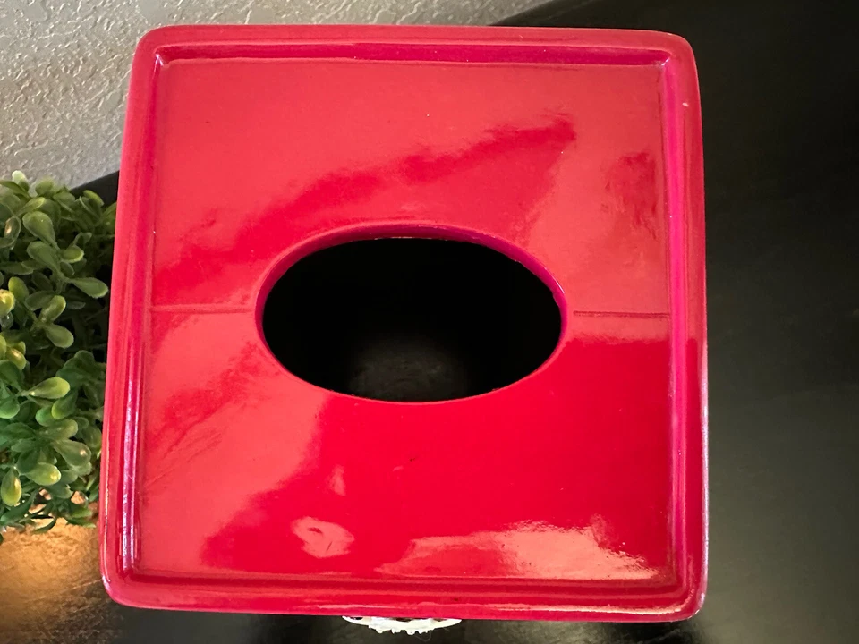 Jane Kitching Tissue Holder Pink , Black, And White Cow Print 🌸 - Image 3 of 4