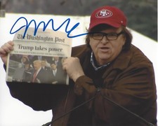 DIRECTOR MICHAEL MOORE SIGNED 8X10 PHOTO C W/COA FARENHEIT 9/11 11/9 DOCUMENTARY