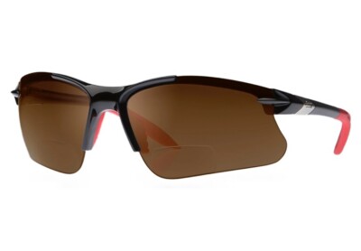 Dual Eyewear SL2 Pro Bifocal Sunglasses Black Frame Brown Lens