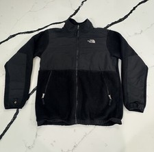 The North Face Jacket Boys XL Black Fleece Full Zip Embroidered Denali