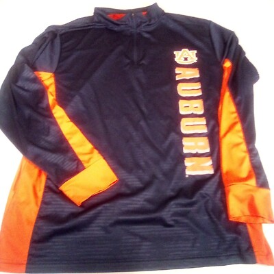 Colosseum Sweatshirt Men's XLarge Auburn Tigers Quarter Zip Large Spell Out 