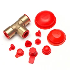 Soft PVC Hoses End Blanking Caps Laboratory Cap Bungs Rubber Inserts Plug Red