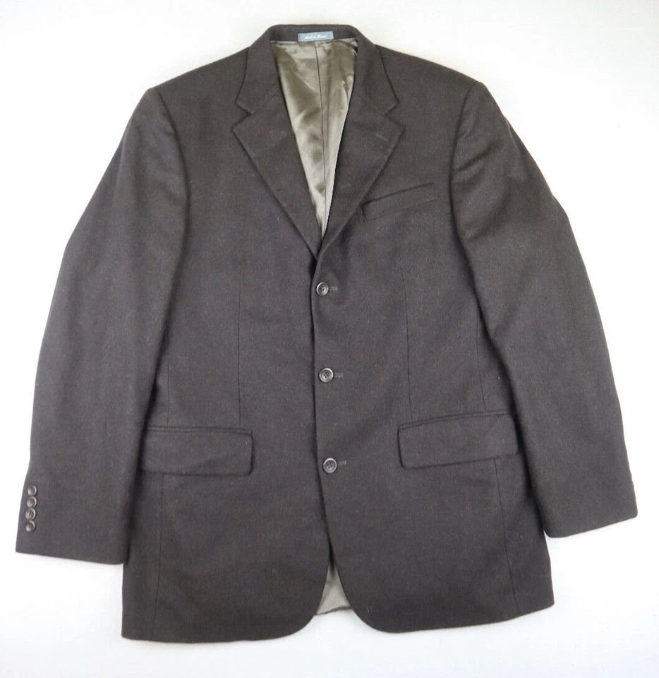 OSCAR DE LA RENTA - MEN'S BROWN WOOL CASHMERE BLAZER SUIT JACKET - SIZE 42L - Image 2 of 4