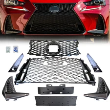 Front Grille Assembly Grey Grill Fit 2017-2022 Lexus IS300 IS250 IS350 W/O Trim