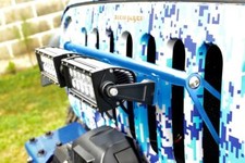 Fits Jeep Wrangler JK Playboy Blue Lights Brackets Grille Made in USA J0041406