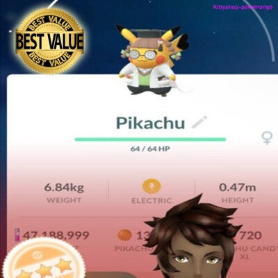 Pokémon Go! - Pikachu PH.D Trade Go! Rare Pokemon / Fast