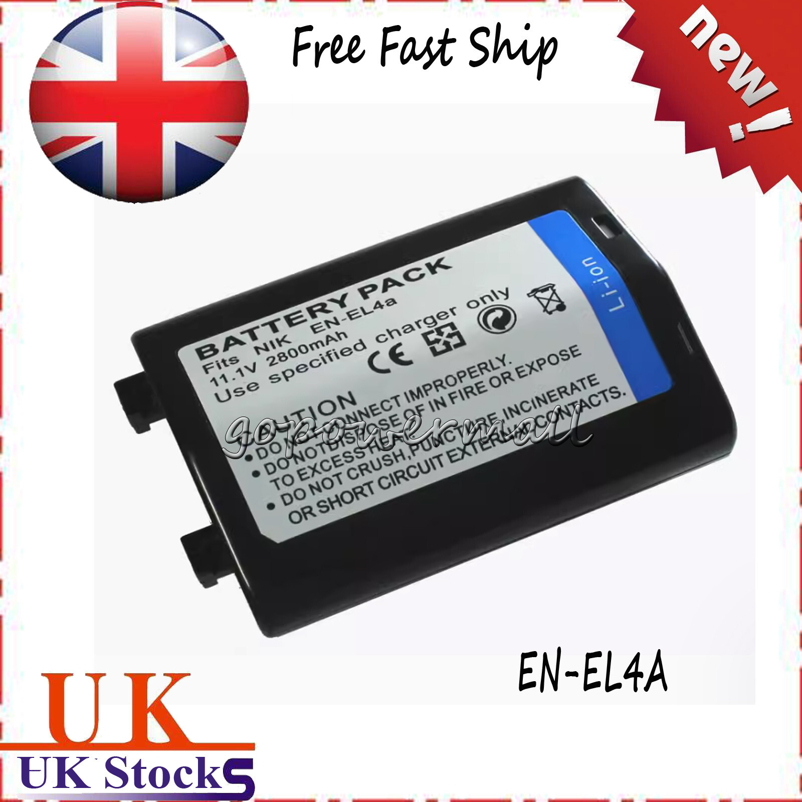 EN-EL4 EN-EL4e EN-EL4a Battery For Nikon D2H D2Hs D2X D2Xs D2Z D3 D3S D3X D3S F6