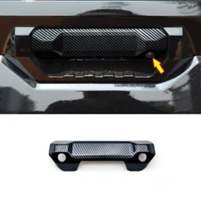 For Toyota Tundra 2022-23 Carbon Fiber Car Rear Door Tailgate Handle Frame Trim