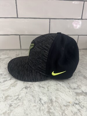 Youth Nike Kobe Bryant Black Hat (Snapback) (Neon Yellow Mamba