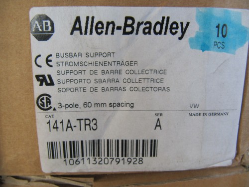 (CAJA DE 10 NUEVAS) Allen-Bradley Busbar Soporta Gato. 141A-TR3 Ser A - Imagen 3 de 6