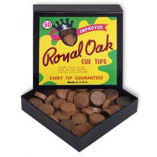 50 Royal Oak Billiard Pool Cue Tips by Tweeten Fibre Co.-1 box- Choose your Size