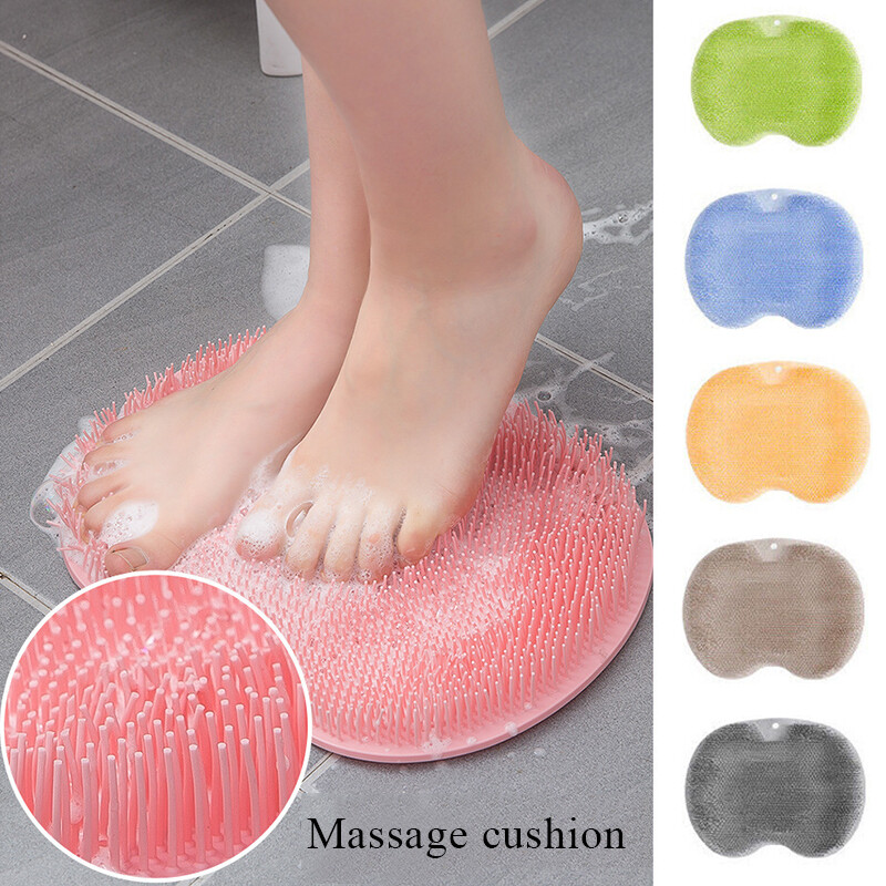 Silicone Bath Mat Back Massager Body Exfoliating Foot Scrubber Non Slip  Showers- | eBay