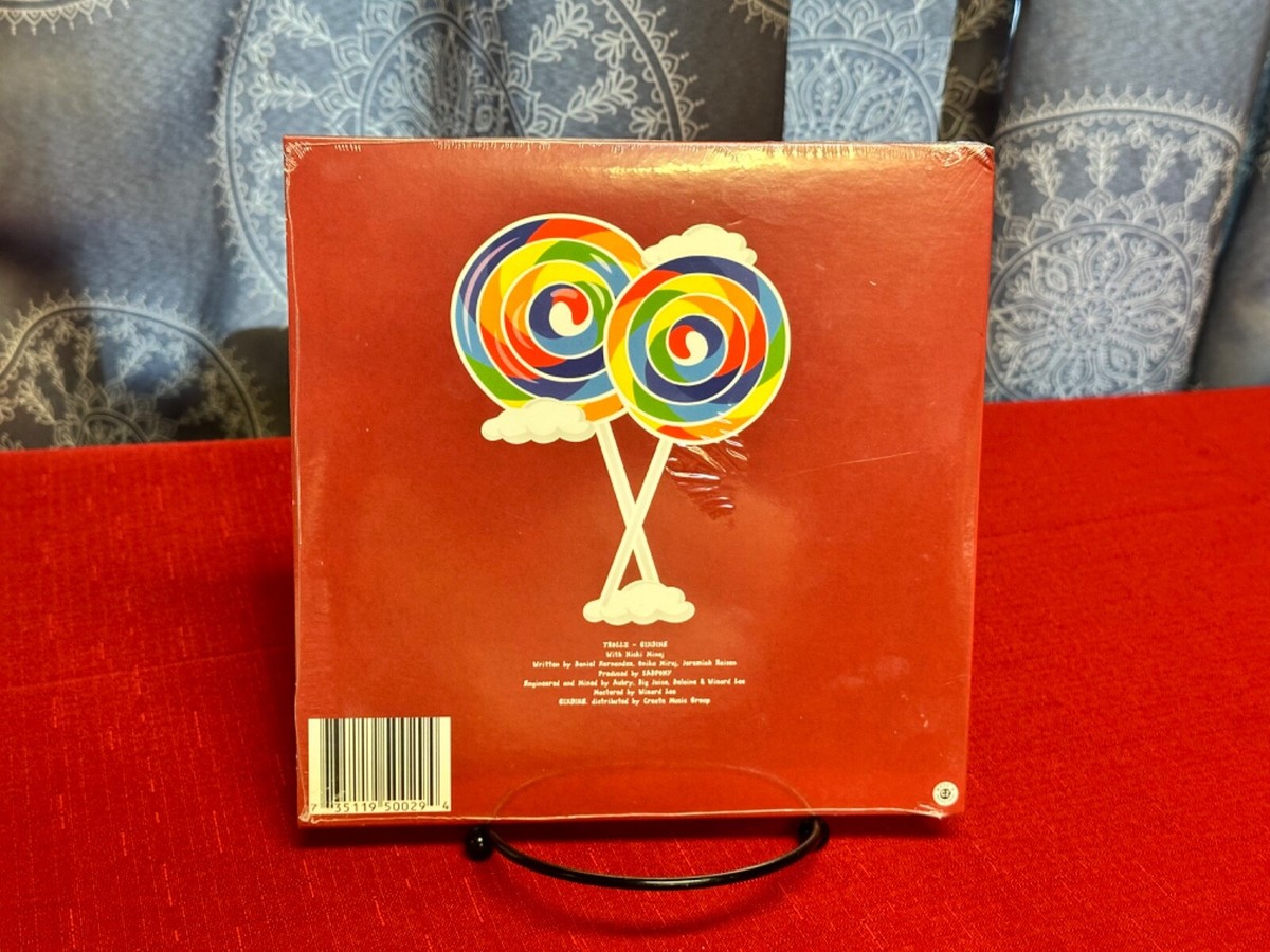 6ix9ine Nicki Minaj 'Trollz' 7 inch Vinyl White & Blue Splatter