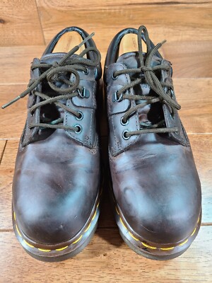 Dr. Martens DM Industrial Brown Leather Steel Safety Toe 