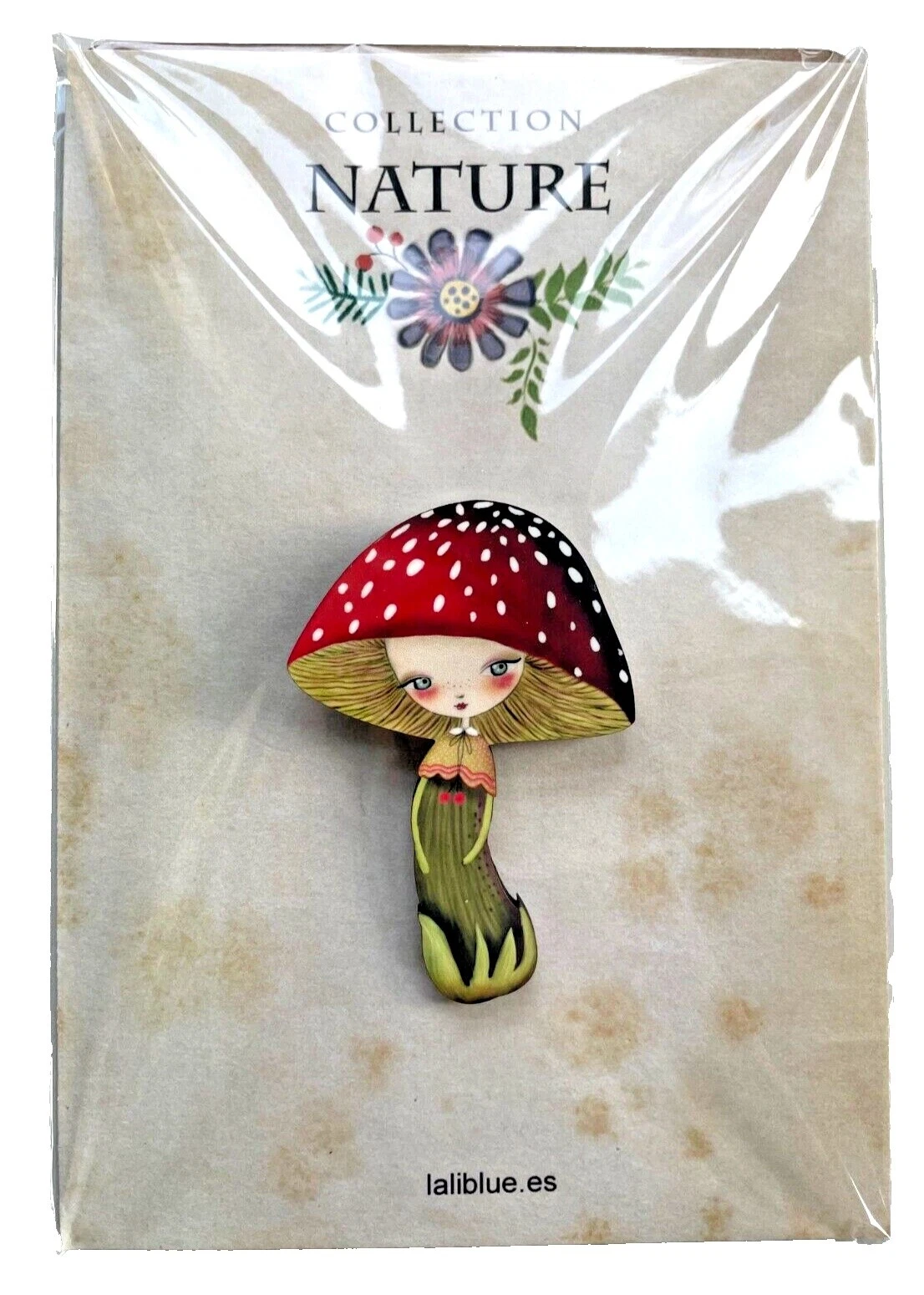 Flores y Plantas Broches de moda de madera