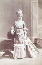 1890 s School Girl Elegant Frock Dress CABINET CARD PHOTO Antique Indianapolis