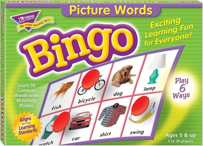 Trend Enterprises: Picture Words Bingo Game, Exciting Way for Everyone to... 