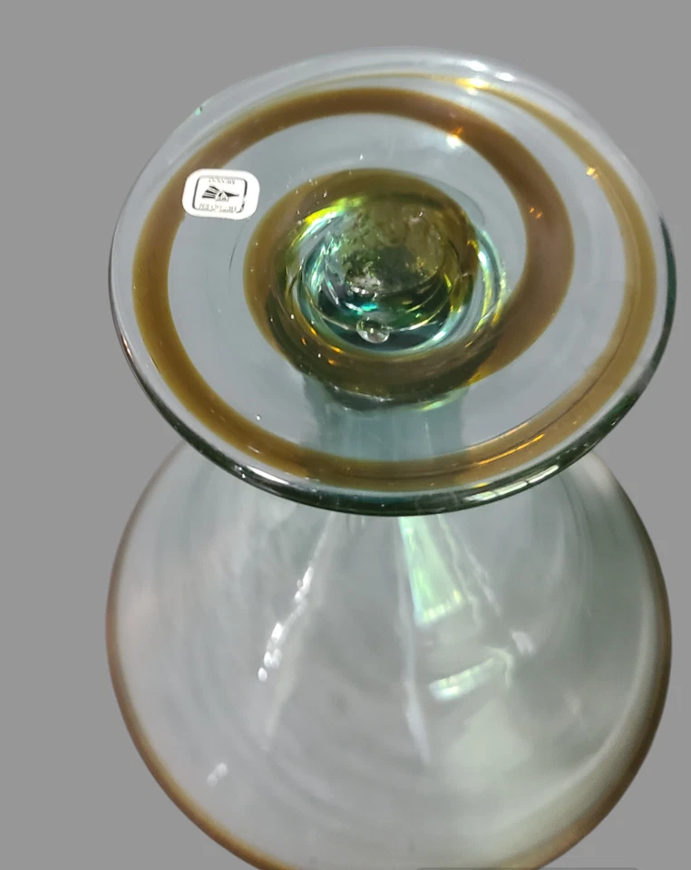 2 Hand Blown Mexican Art Glass Giant Margarita Martini Glasses 6.75'' Top 7.5''H - Image 4 of 4