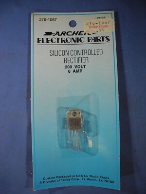 Silicon controlled rectifier  200 V 6 amp Radioshack Archer New nos 276 1067
