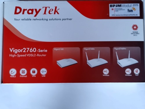 DrayTek Vigor2760n Serie High-Speed VDSL2-Router ohne Netzteil