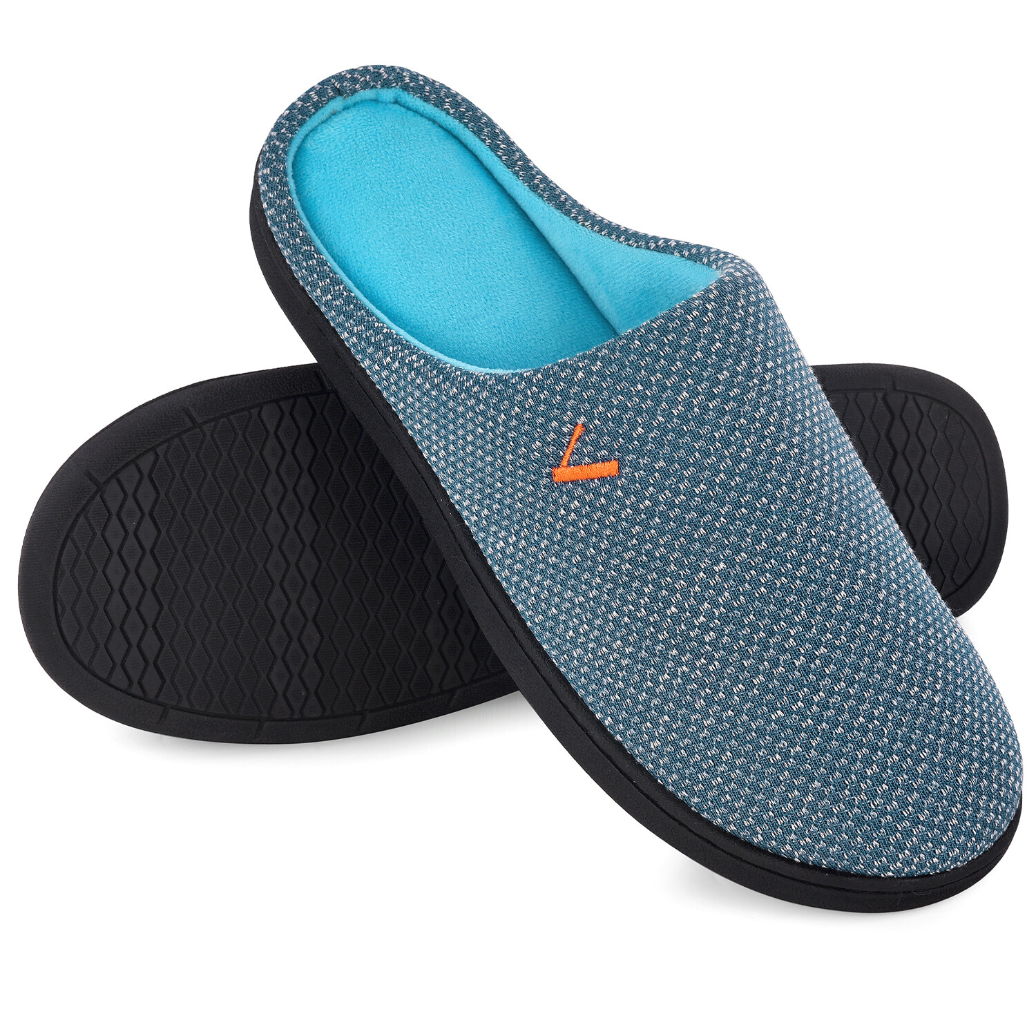 Cozy Two-tone House Shoes Slip On Clogs Indoor Outdoor