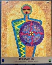 David Atkins, Joan Cawley Gallery, Scottsdale, 1995, Native American Art Poster David Atkins, Joan Cawley Gallery, Scottsdale, 1995, Native American Art Poster