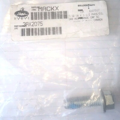 Mack OEM 3AX2075 Flywheel Housing Screw (7/16''-14 X 1-1/2'') E7 / E-Tech / ASET
