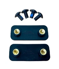 Pair of LEER XL/XR/XQ truck cap rear door nylon mounting plates #64658 w/screws