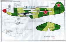 1/2 A WW-II Yak-3-Control Model airplane plans only
