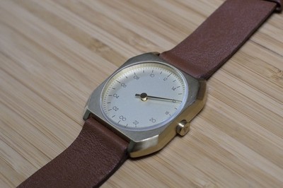 slow watches Mo 07   Single-Hand 24-Hour Octagonal, Brushed Gold, Swiss Quartz