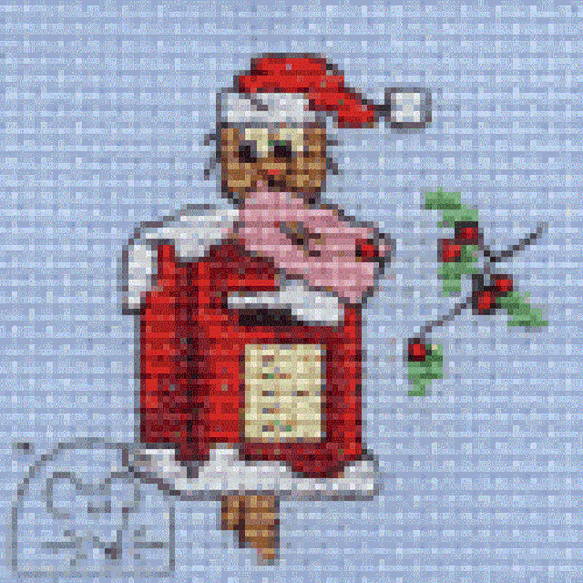 Mouseloft Stitchlets 'Christmas Post Owl' Cross Stitch Kit + Card/Envelope